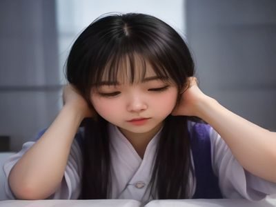 极乐方块运营小鹿，在阳台一角用笔记本电脑撰写指南，面带微笑